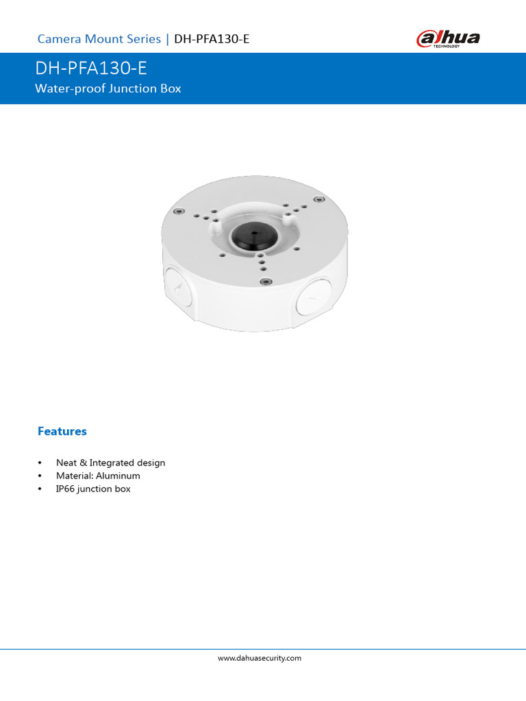 DH PFA130 E Datasheet | PDF