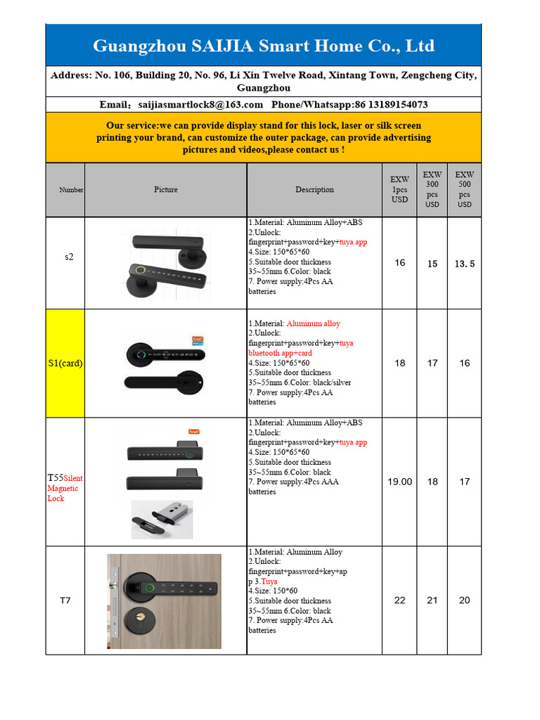 Smart Locks and Accessories Catalog | PDF | Ios | Bronze