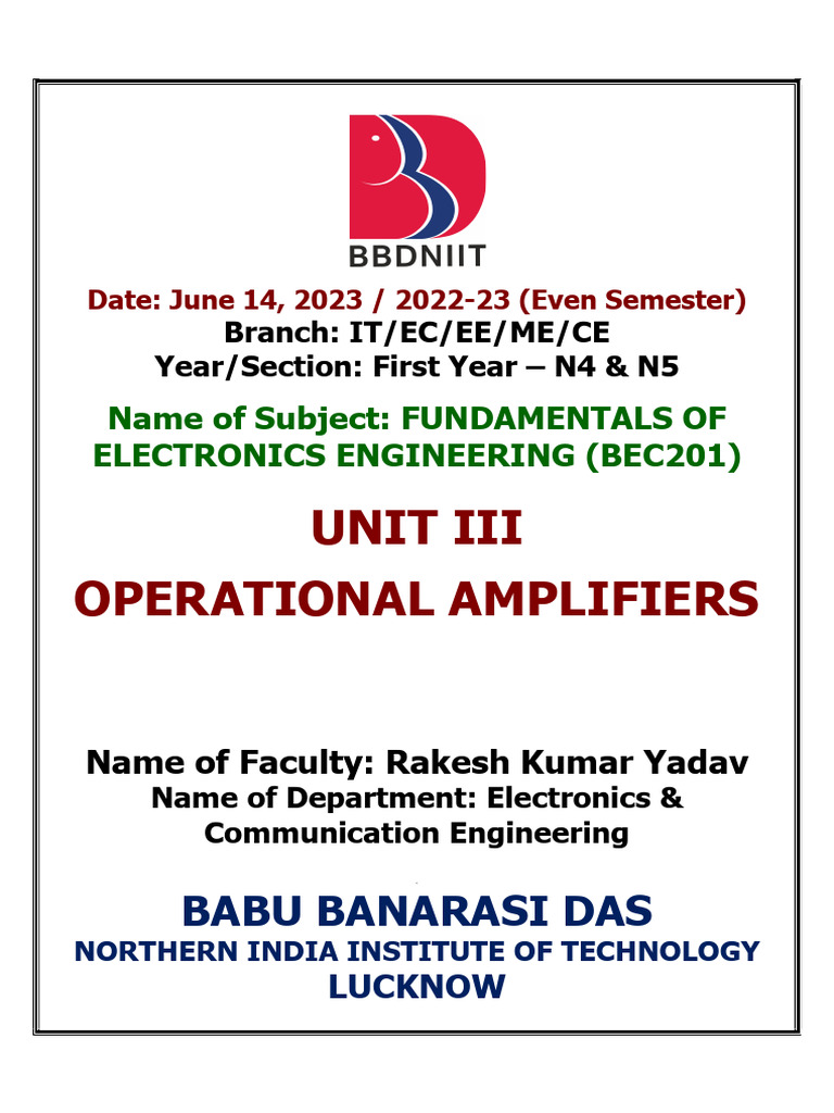 Bec 201-Unit 03 Notes | PDF