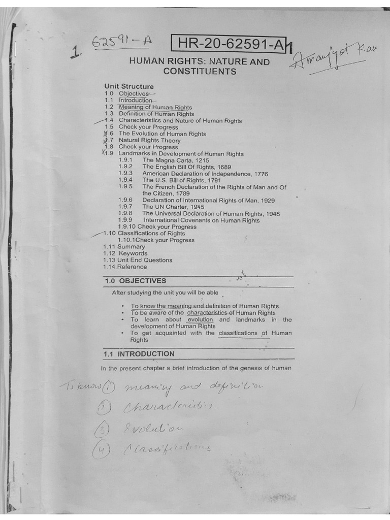 Human Rights Notes | PDF