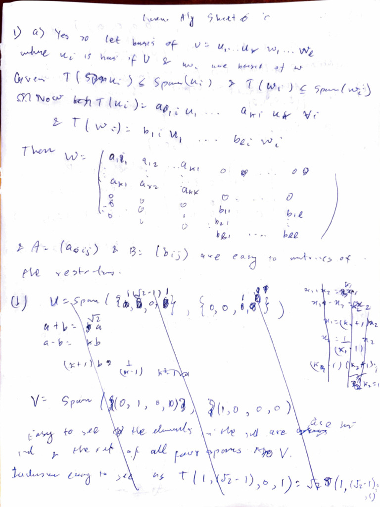 Lin Alg Sheet 6 | PDF