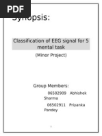 Synopsis:: Classification of EEG Signal For 5 Mental Task