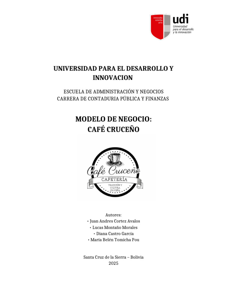 Modelo de Negocio para Café Cruceño | PDF | Marketing | café