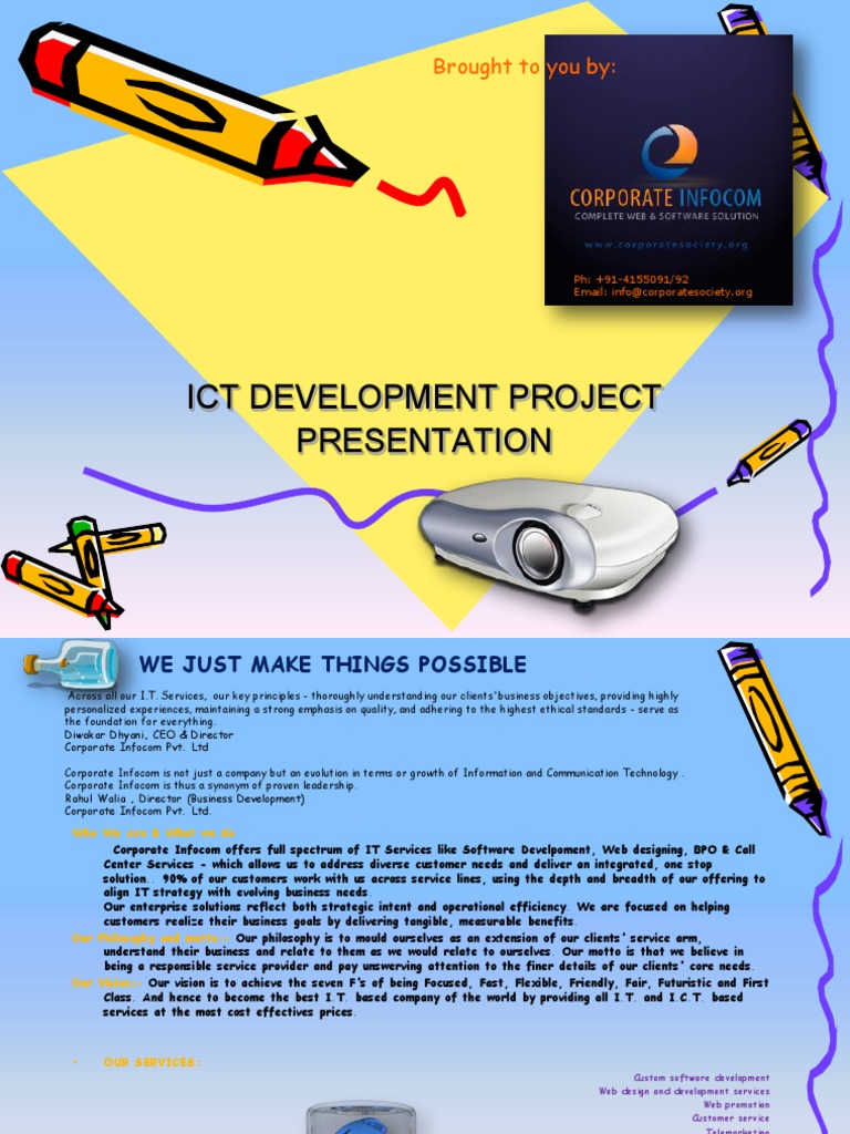 Ict Development Project Presentation: Brought To You by | PDF | Search ...