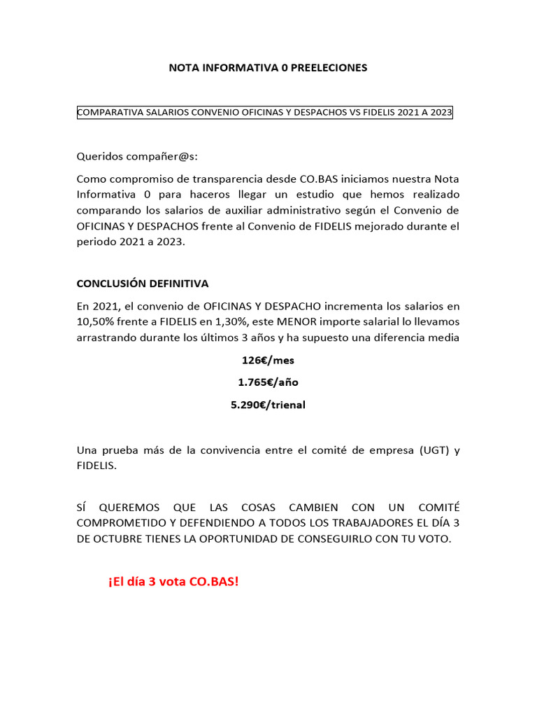 Nota Informativa 0 Preeleciones | PDF