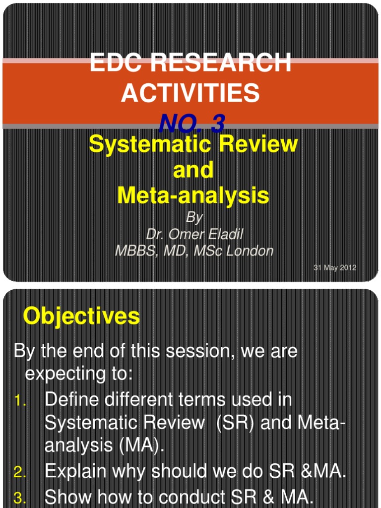 Systematic Review & Meta-Analysis Guide | PDF | Systematic Review ...