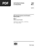 ISO 68-1:1998 Metric Thread Standards | PDF | International ...