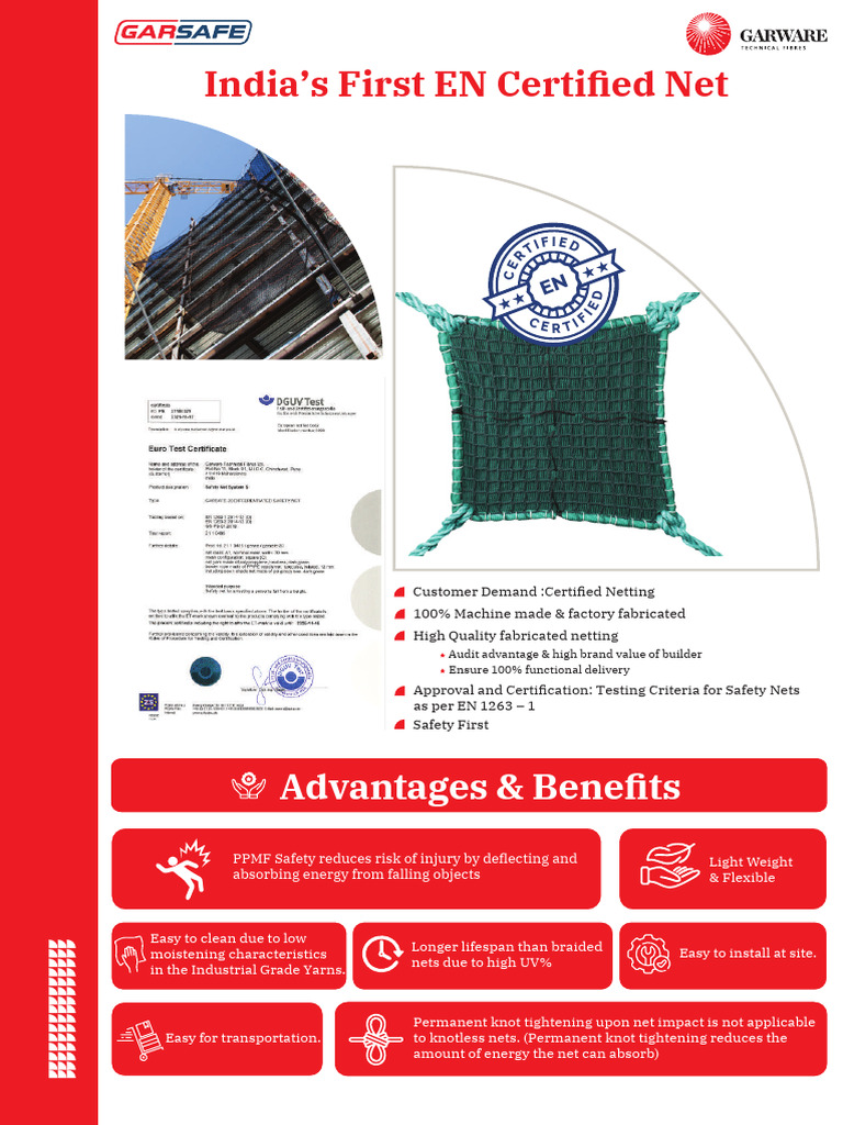 India’s First EN Certified Safety Net | PDF