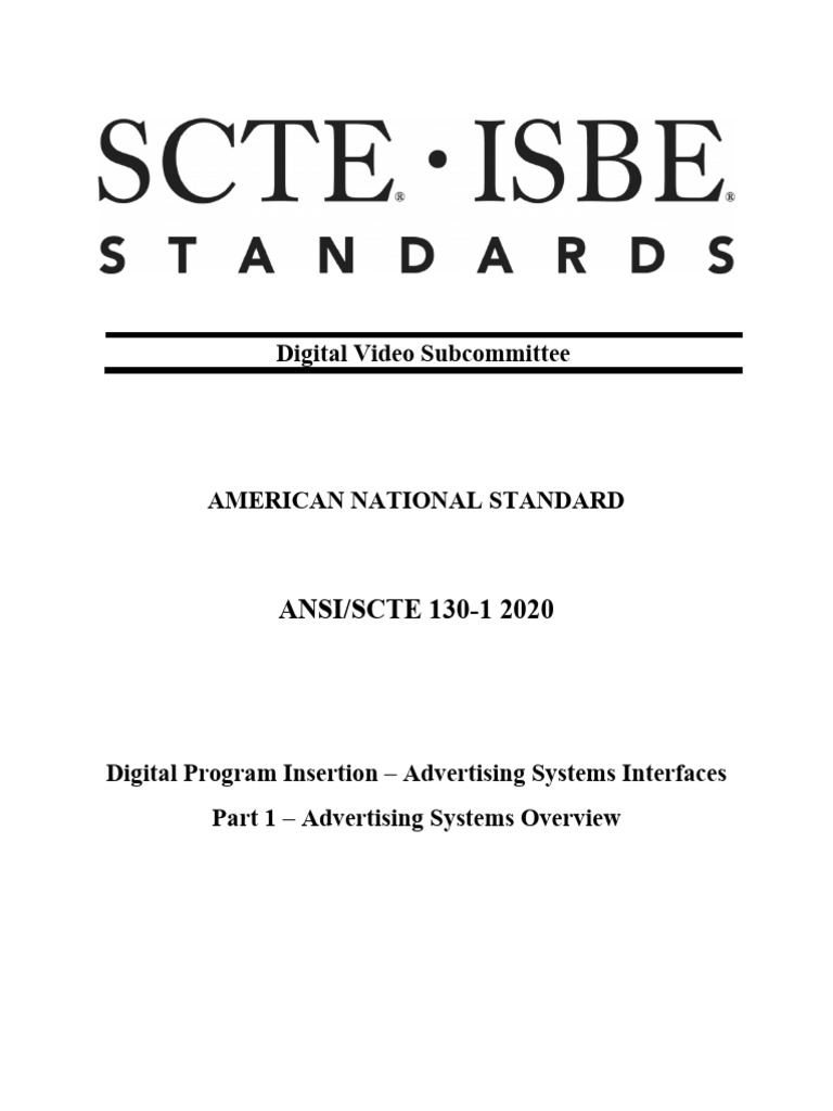 Digital Program Insertion Overview | PDF | Xml | Data Model
