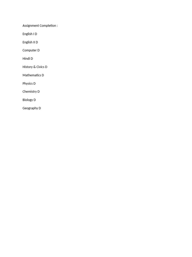 Assignment Completion | PDF