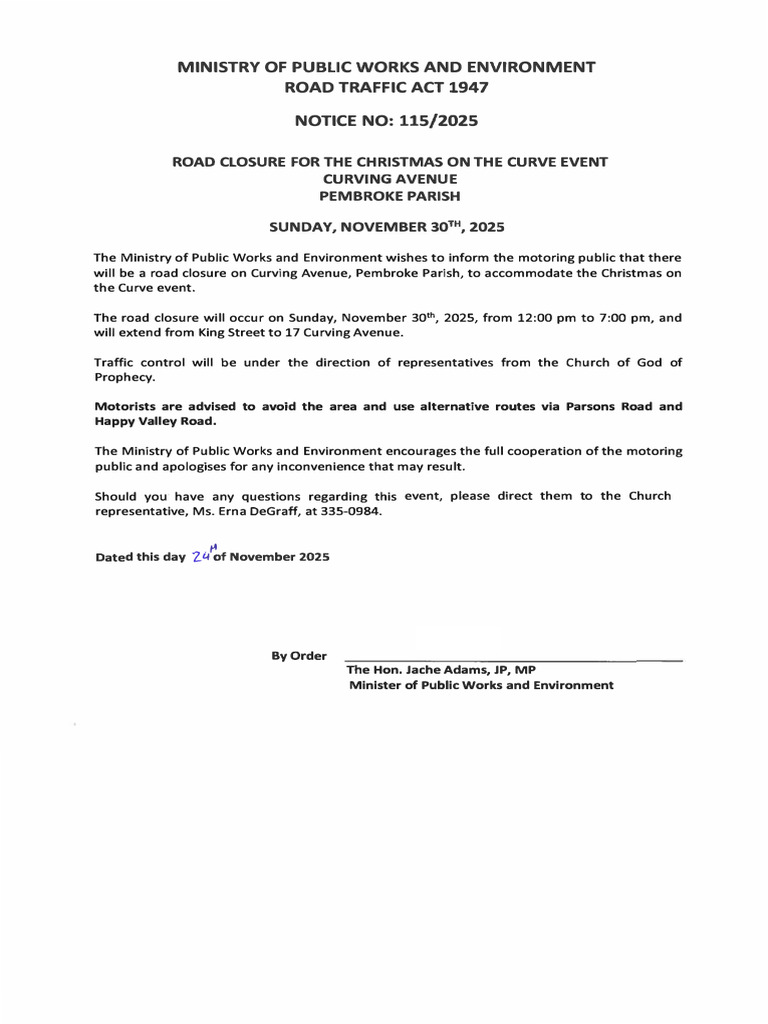 Road Closure for Christmas Event 2025 | PDF