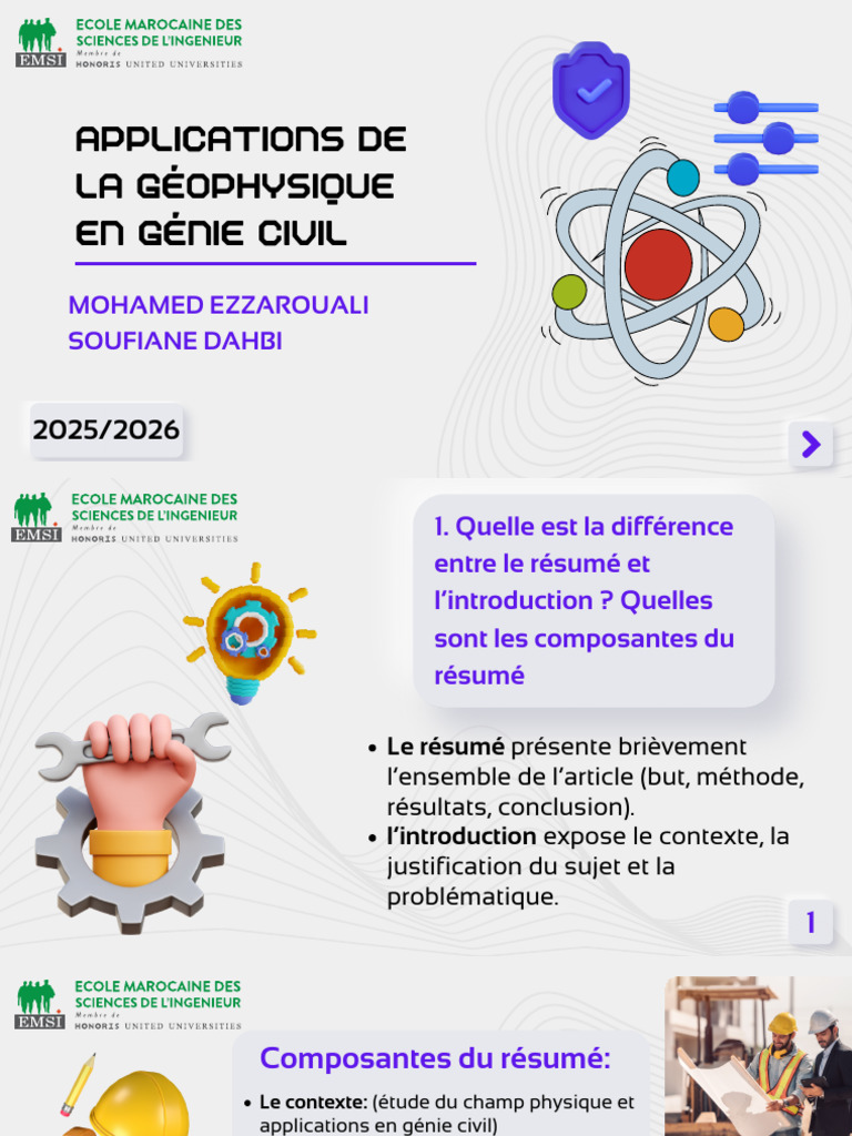 Applications de la géophysique en génie civil | PDF | Génie ...