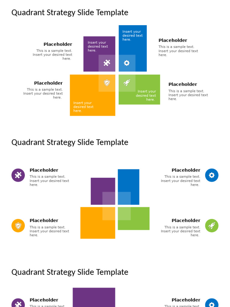 Quadrant Strategy Slide Template | PDF