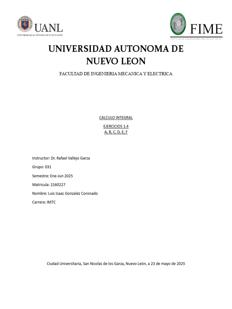 Ejercicio 1.4 Calint | PDF