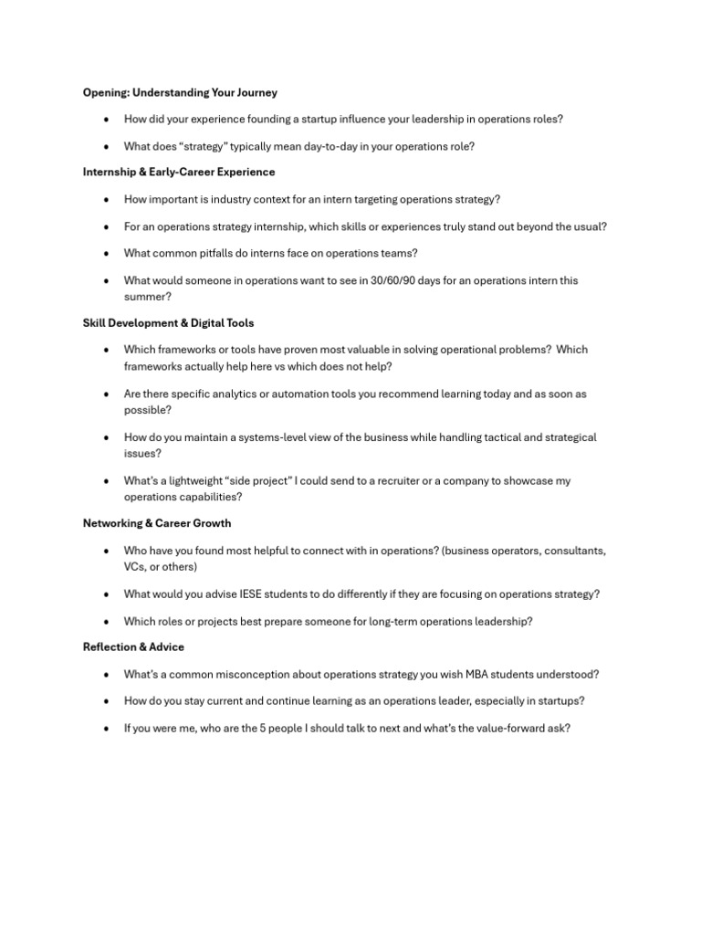 Operations and Strategy - Exploration Questions (Dialog)_20102025 | PDF