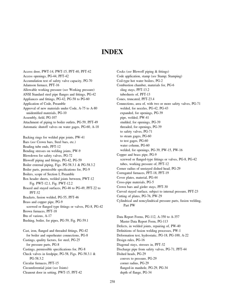 Boiler and Piping Standards Index | PDF | Pipe (Fluid Conveyance) | Boiler