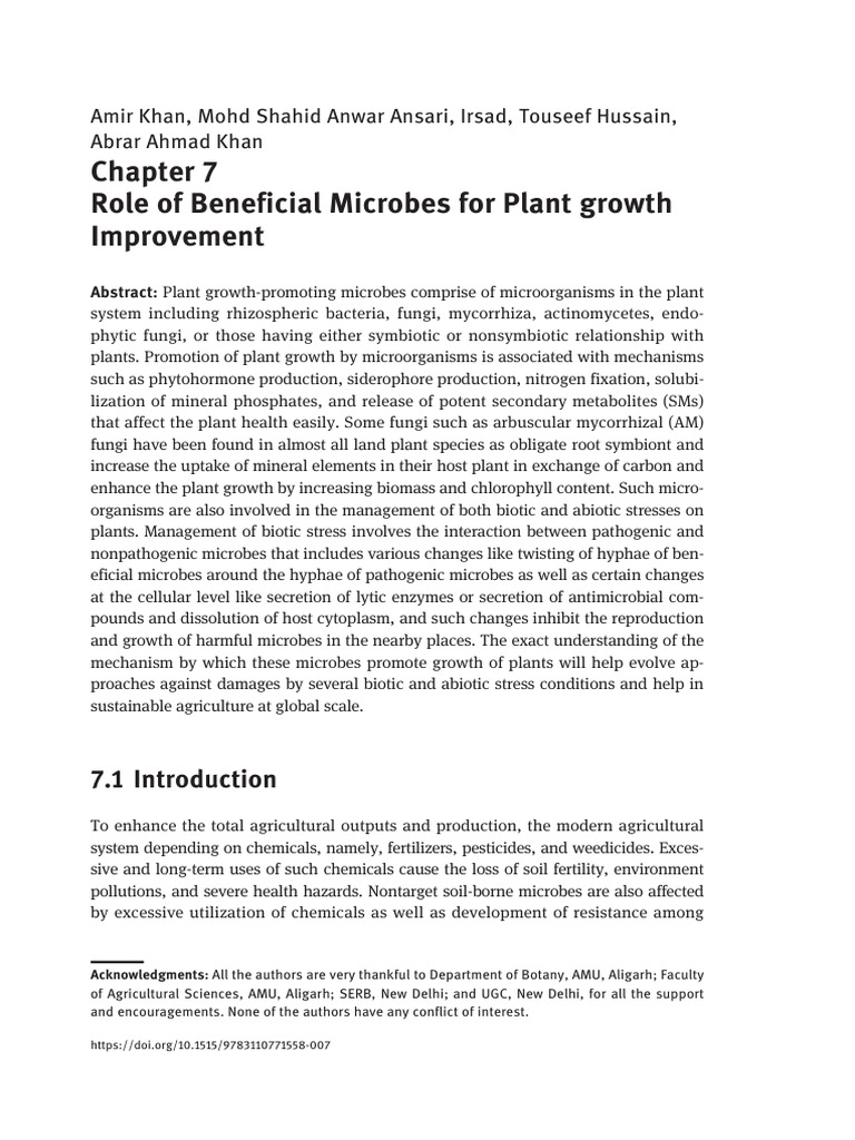 Beneficial Microbes for Plant Growth | PDF | Fungus | Microorganism