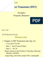 FET Transistor Operation and Frequency Response in EE 359 Electronic Circuits