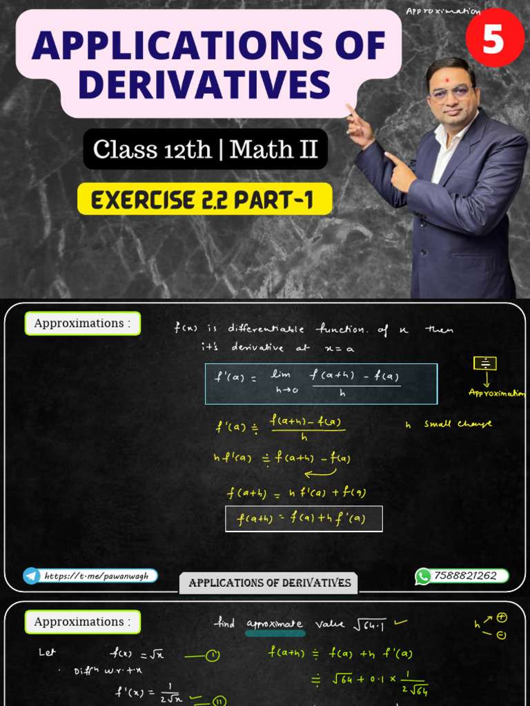 Derivative Approximations and Applications | PDF | Derivative ...