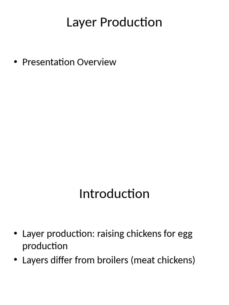 Layer Production for High-Quality Eggs | PDF