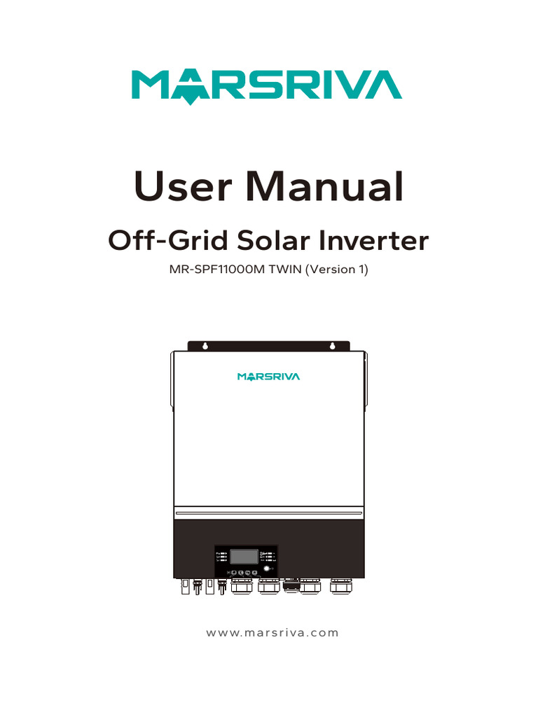 Off-Grid Solar Inverter User Manual | PDF | Battery Charger | Power ...