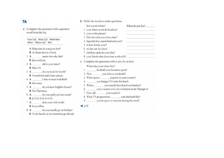 Word Order Questions | PDF