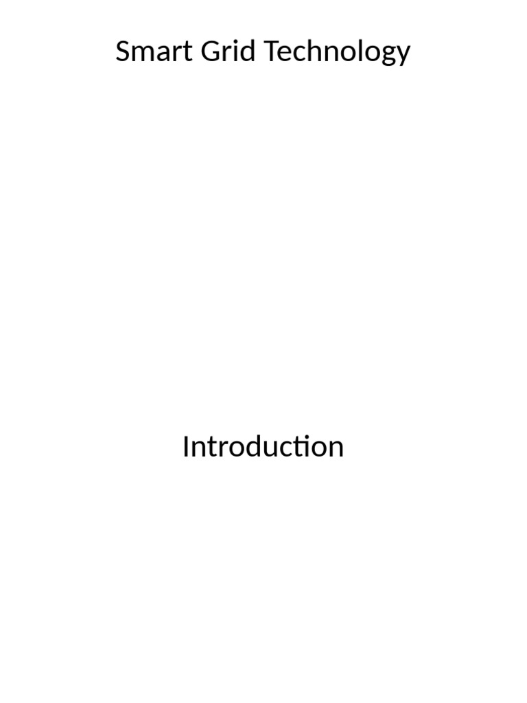 Smart Grid Technology PPT | PDF
