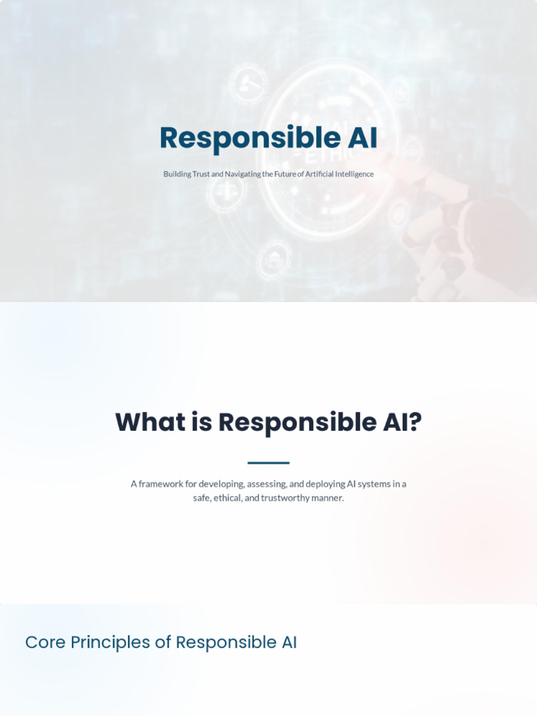 Responsible AI - Building Trust in Technology | PDF