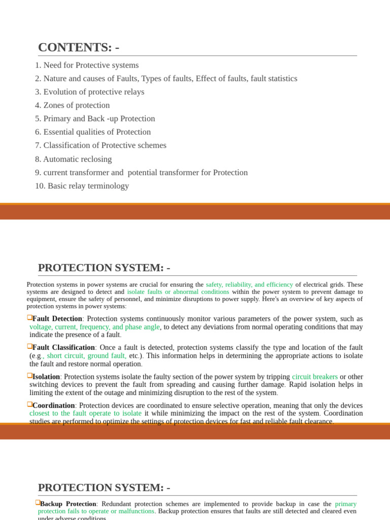 Power System Protection Overview | PDF | Electric Power System | Relay
