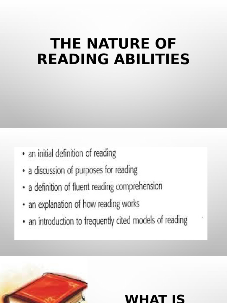 The Nature of Reading Abilities | PDF | Reading Comprehension | Parsing
