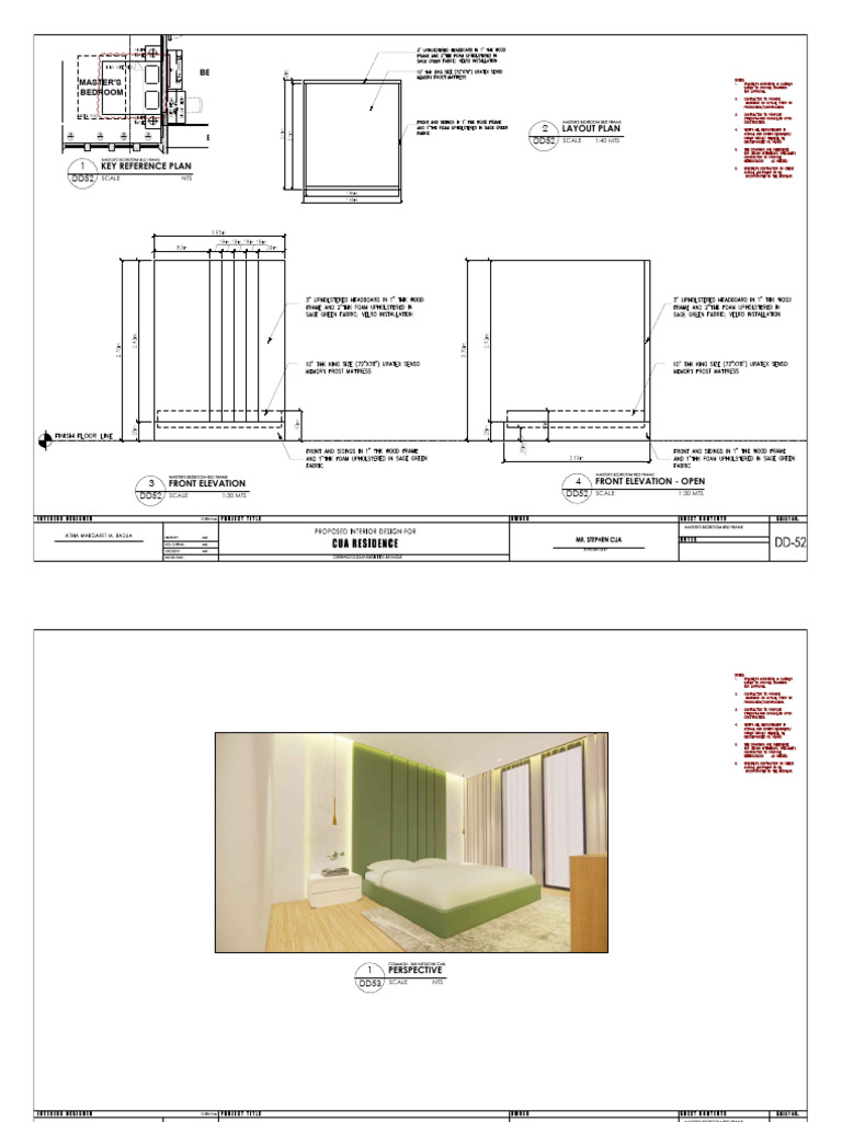Cua Residence Interior Design Plans | PDF | Furniture | Interior Design