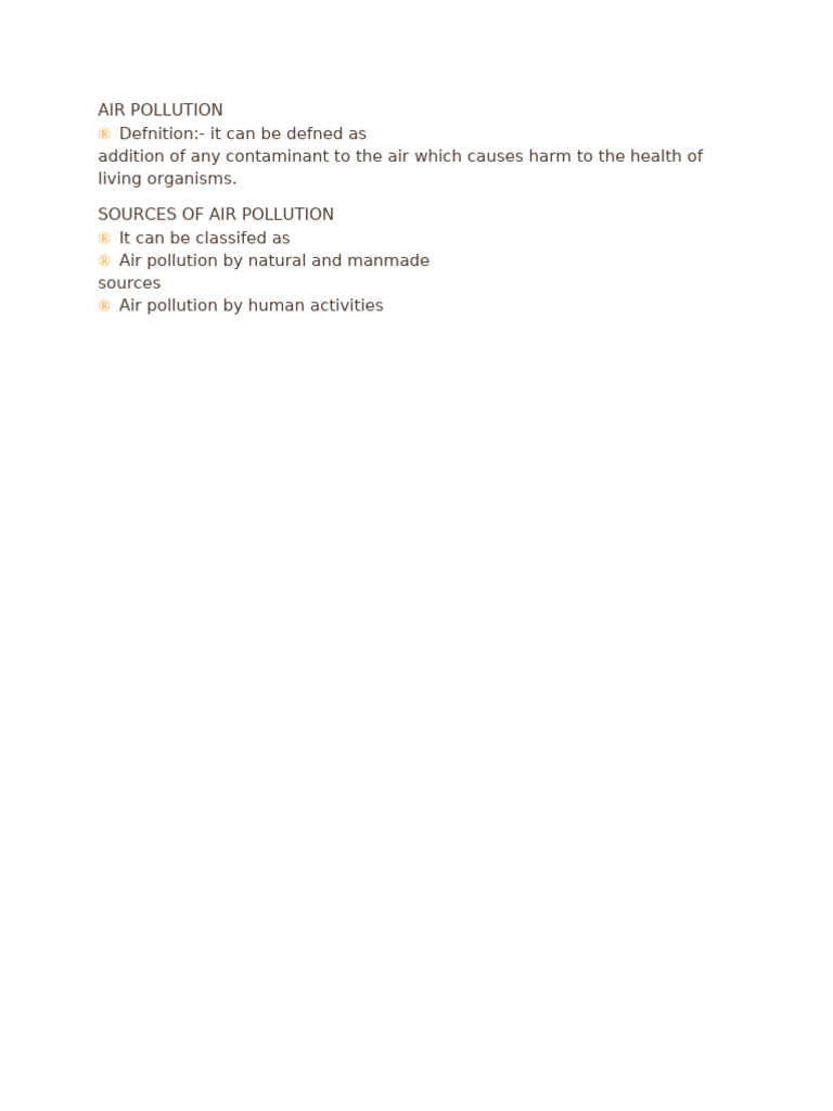 Air Pollution | PDF