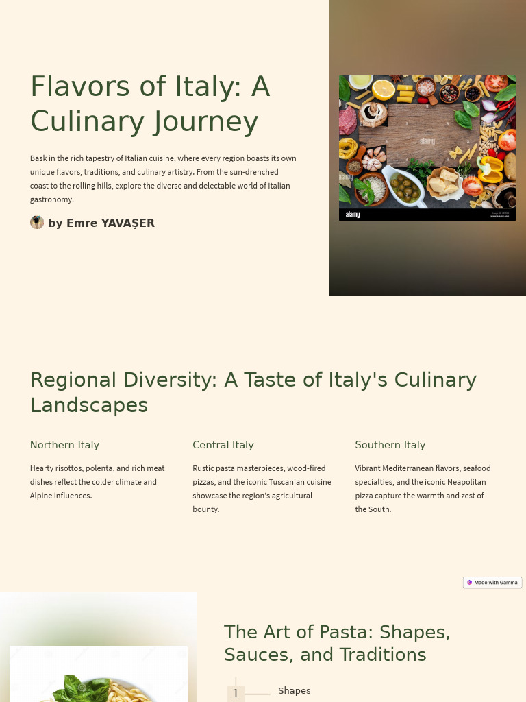 Flavors of Italy A Culinary Journey | PDF | Italian Cuisine | Pasta