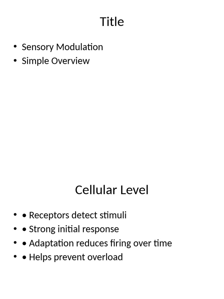 Understanding Sensory Modulation Basics | PDF