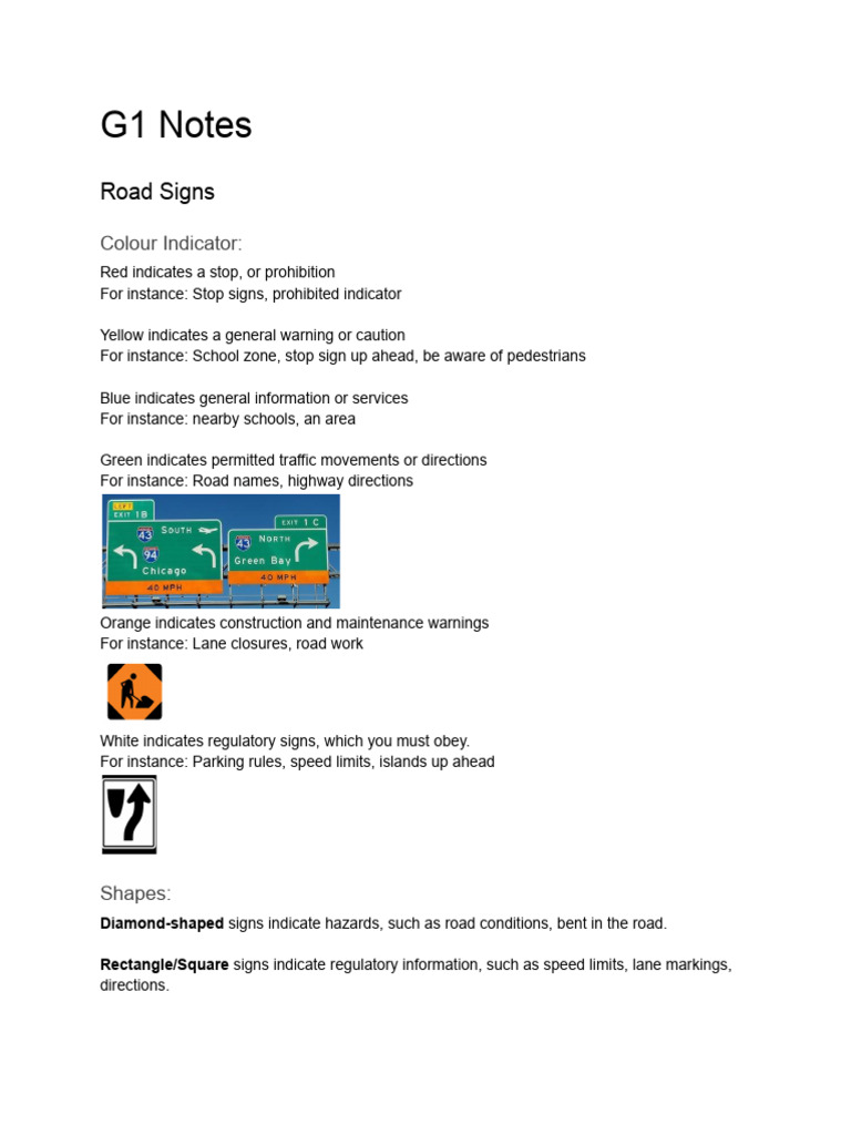 Ontario G1 Driver Rules and Regulations | PDF | Traffic Light | Traffic
