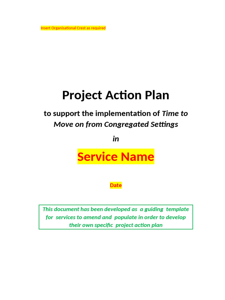 Project Action Plan for Service Transition | PDF | Project Management ...