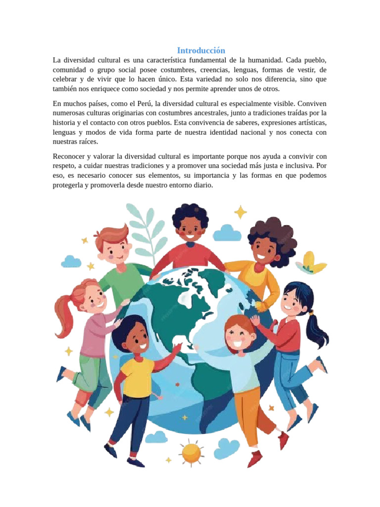 Importancia de la Diversidad Cultural | PDF | Tradiciones | Perú