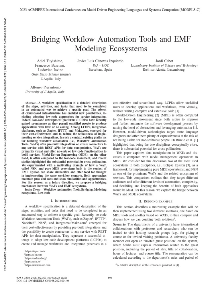 Bridging Workflow Automation Tools and EMF | PDF | Software Engineering ...