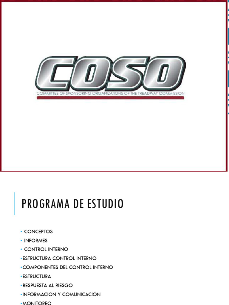 Guía Completa sobre COSO y Control Interno | PDF | Auditoría | Riesgo