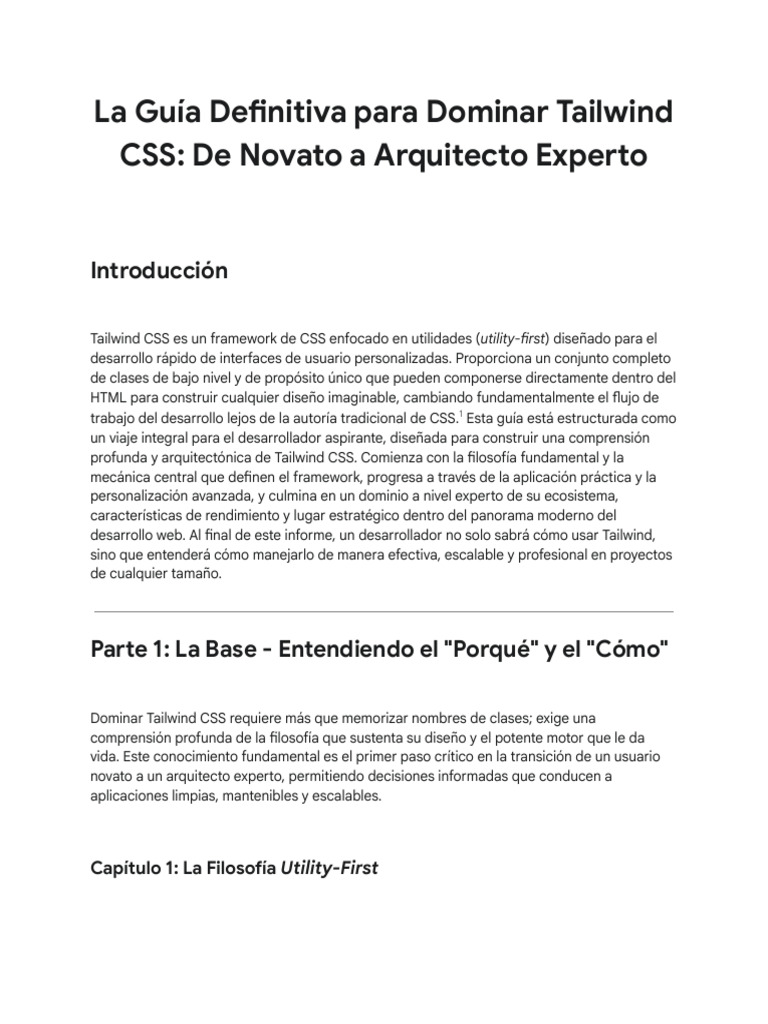 Domina Tailwind CSS: Guía Completa | PDF | Desarrollo web | HTML