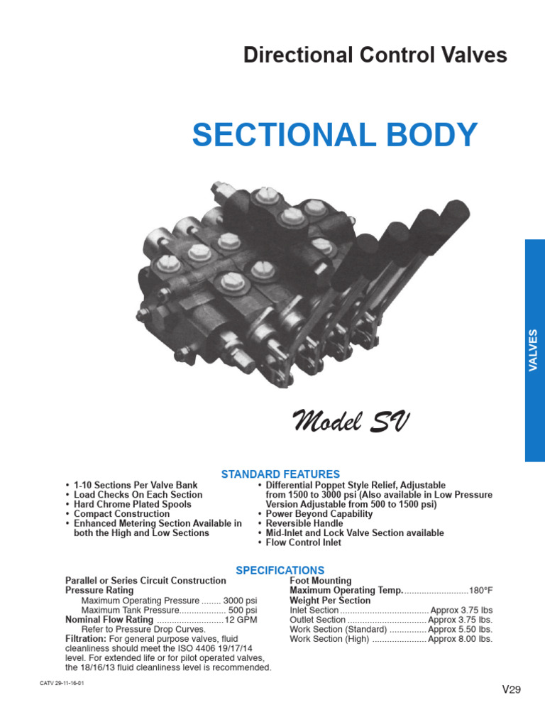 SV Series Catalog | PDF | Valve | Horsepower