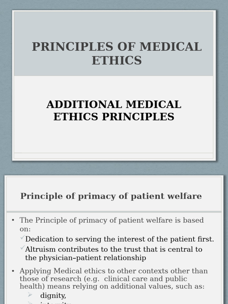 Key Principles of Medical Ethics | PDF | Medical Ethics | Autonomy