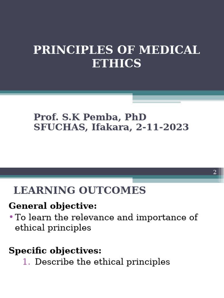 Key Principles of Medical Ethics | PDF | Informed Consent | Autonomy