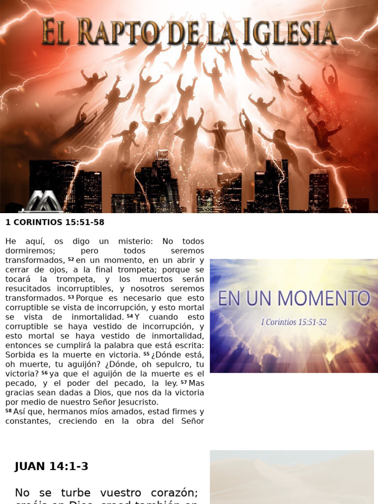 El Rapto de la Iglesia: Esperanza Cristiana | PDF | Noé | Mito de la ...