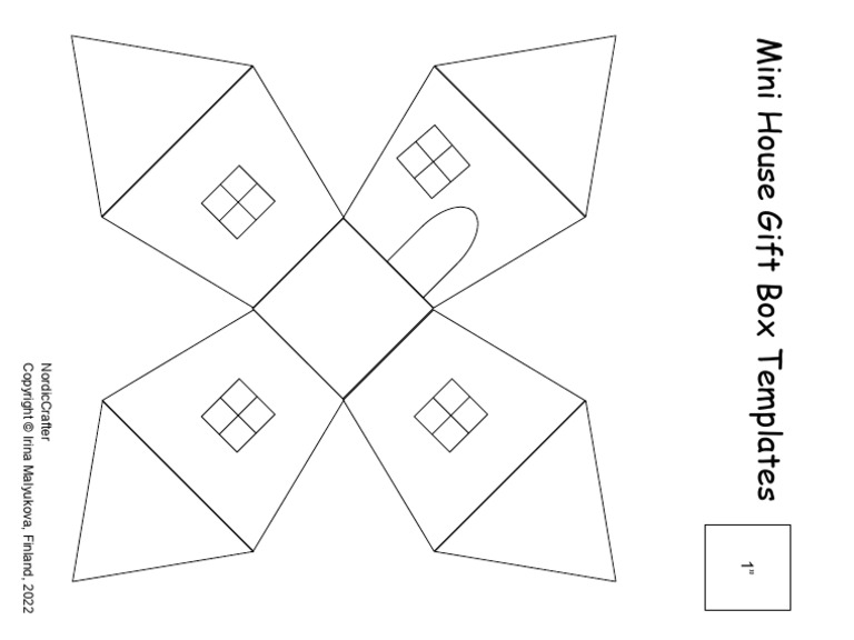 Mini House Gift Box Template | PDF