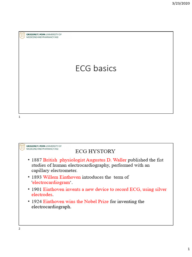 ECG Basics - LP1 | PDF | Electrocardiography | Internal Medicine