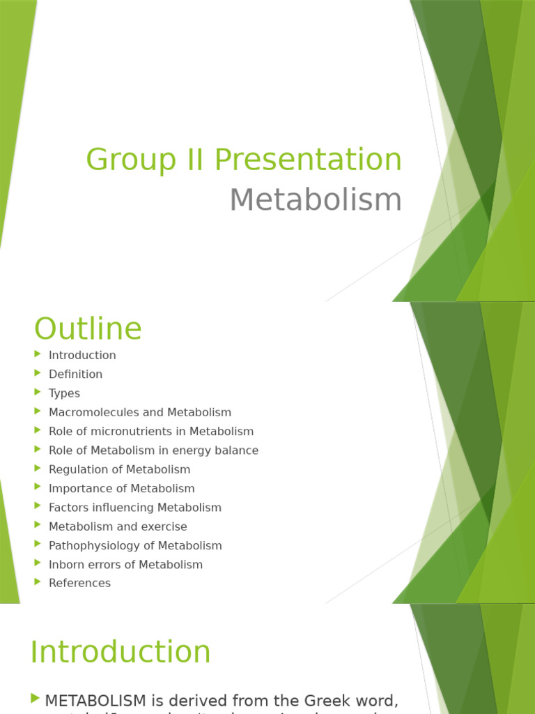 Group 2 Presentation (Metabolism) | PDF | Metabolism | Hormone