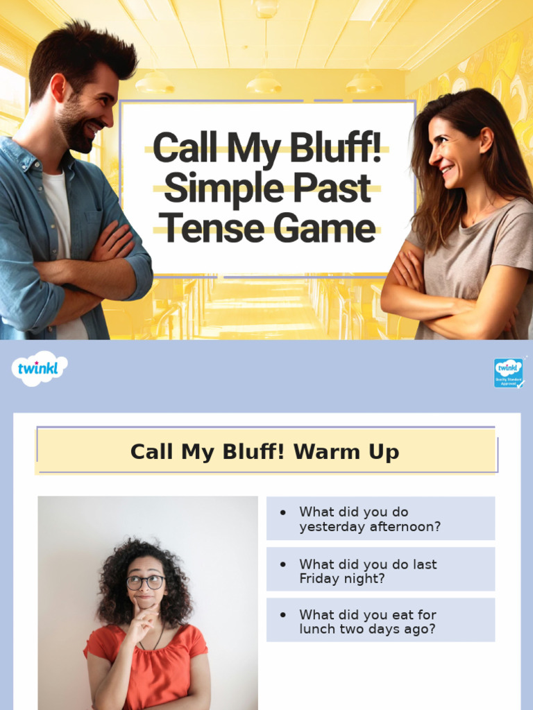 Call My Bluff - Simple Past Game | PDF