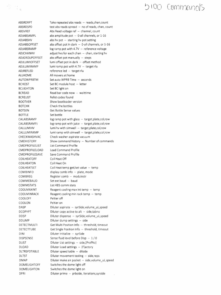 5100 Commands | PDF