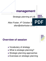 Strategic Management: Strategic Planning of LIS